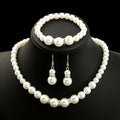Elegant Faux Pearl Double Drop Dangle Alloy Hook With Rhinestone Accent Women's Fashion Earrings view 3