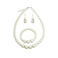 Elegant Faux Pearl Double Drop Dangle Alloy Hook With Rhinestone Accent Women's Fashion Earrings view 5
