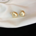Gold Plated Copper Brushed Heart Hook Earrings Vintage Chic Commuter Jewelry For Women view 4