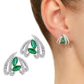 Fashion OL Geometric Cubic Zirconia Stud Earrings For Women, Versatile Trendy Jewelry view 1