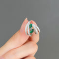 Fashion OL Geometric Cubic Zirconia Stud Earrings For Women, Versatile Trendy Jewelry view 3