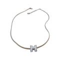 Copper Zircon Flower Necklace Minimalist Korean Collarbone Chain For Women view 5