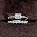 Fashion Minimalist AAA Zircon Two Piece Couple Rings For Women, Cross Border Popular Matching Rings view 5