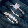 Fashion Minimalist AAA Zircon Two Piece Couple Rings For Women, Cross Border Popular Matching Rings view 2