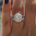 Copper Zirconia Row Drill Stacking Ring Set For Women And Couples, European Style view 2