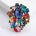 Alloy Crystal Glass Brooch For Luxury Fashion Garment Decoration view 3