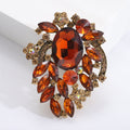 Alloy Crystal Glass Brooch For Luxury Fashion Garment Decoration view 6