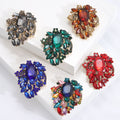Alloy Crystal Glass Brooch For Luxury Fashion Garment Decoration view 1