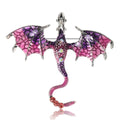 Fashion Alloy Enamel Western Dragon Brooch Pin For Coats And Suits view 5