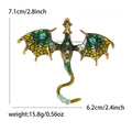 Fashion Alloy Enamel Western Dragon Brooch Pin For Coats And Suits view 7