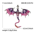 Fashion Alloy Enamel Western Dragon Brooch Pin For Coats And Suits view 9