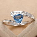 European Twisted Arm Micro Pave Dark Blue Zircon Ring Romantic Light Luxury Women Finger Ring view 3