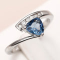 European Twisted Arm Micro Pave Dark Blue Zircon Ring Romantic Light Luxury Women Finger Ring view 2