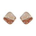 Korean Style Gradient Crystal Flower Stud Earrings Fresh Spring Forest Inspired Silver Needle Jewelry view 5