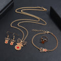 Cute Christmas Santa Claus Tree Reindeer Enamel Alloy Jewelry Set Elegant Holiday Drop Earrings view 3