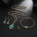Cute Christmas Santa Claus Tree Reindeer Enamel Alloy Jewelry Set Elegant Holiday Drop Earrings view 4