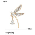 Alloy Rhinestone Dragonfly Brooch Pin For Coats Suits And Garments view 5