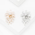 Alloy Pearl Acrylic Flower Brooch Pin For Fashion Apparel view 1