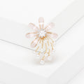 Alloy Pearl Acrylic Flower Brooch Pin For Fashion Apparel view 6