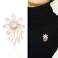 Alloy Pearl Acrylic Flower Brooch Pin For Fashion Apparel view 2