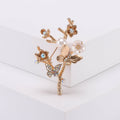 Alloy Butterfly Plum Branch Brooch Pin For Suits And Coats view 6