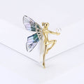 Alloy Acrylic Rhinestone Gymnast Girl Brooch For Suit Lapel Decoration view 6