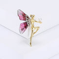 Alloy Acrylic Rhinestone Gymnast Girl Brooch For Suit Lapel Decoration view 4