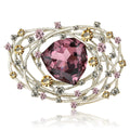Alloy Crystal Starry Sky Brooch Pin For Suit Lapel Decoration view 2