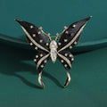 Alloy Enamel Zircon Butterfly Brooch Pin For Coat Clothing Decoration view 1