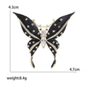 Alloy Enamel Zircon Butterfly Brooch Pin For Coat Clothing Decoration view 5
