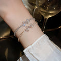Zircon Butterfly Adjustable Bangle Light Luxury Insect Design Women's Fashion Jewelry view 2