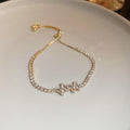 Zircon Butterfly Adjustable Bangle Light Luxury Insect Design Women's Fashion Jewelry view 3