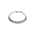 French Vintage Alloy Rhinestone Geometric Ring Choker Necklace Elegant Luxury Style view 5