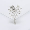 Alloy Owl On Plum Branch Brooch Pin For Coat Decoration view 3
