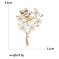 Alloy Owl On Plum Branch Brooch Pin For Coat Decoration view 5