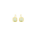 Elegant French Style Mint Green Enamel Geometric Square Gold Tone Alloy Hook Drop Earrings view 5