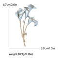 Alloy Enamel Tulip Brooch Pin For Shawls Cardigans And Apparel view 6