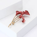 Alloy Enamel Tulip Brooch Pin For Shawls Cardigans And Apparel view 3
