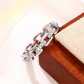 Chain Shape Pave Cubic Zirconia Index Finger Ring For Women Fashion Copper Jewelry view 4