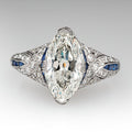 Fashion Commuter Women's Ring With Inlaid Marquise Large Zircon Stone, Elegant Finger Jewelry view 3