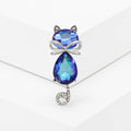 Alloy Crystal Bow Cat Brooch Pin For Blazers And Apparel view 3