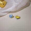 Elegant Sweetheart Heart Enamel Alloy Stud Earrings For Women Summer Fresh Minimalist Cute Style Earrings view 4
