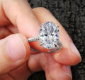 Cubic Zirconia Inlaid Wedding Ring For Women, European American Engagement Party Finger Ring view 2