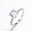 Cubic Zirconia Inlaid Wedding Ring For Women, European American Engagement Party Finger Ring view 3