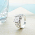 Wide Band Men's Wedding Ring With Full Arm Paved Zirconia Luxury Business Statement Finger Ring view 2