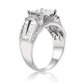 Wide Band Men's Wedding Ring With Full Arm Paved Zirconia Luxury Business Statement Finger Ring view 4