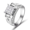 Wide Band Men's Wedding Ring With Full Arm Paved Zirconia Luxury Business Statement Finger Ring view 1