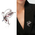 Alloy Rhinestone Butterfly Brooch For Evening Dresses And Suit Lapels view 3