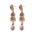 Alloy Rhinestone Geometric Waterdrop Drop Earrings For Women Fashion OL Style view 5