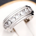 Cross Border Men's Wedding Ring, Light Luxury Hip Hop Zircon Index Finger Ring Jewelry view 3